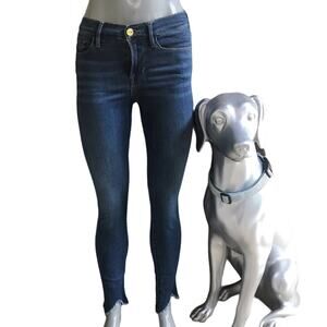 Frame Le Skinny de Jean Step Hem Cotton Modal Jeans Women's Size 26